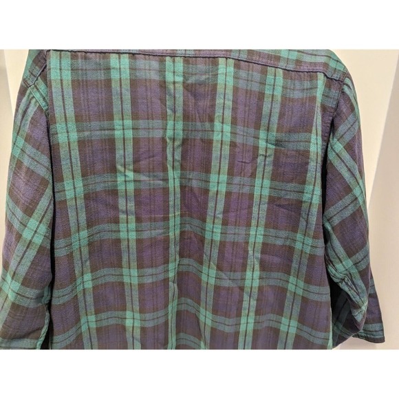 Vintage LL Bean 3/4 Sleeve Quilted Flannel Shirt Jacket Made In USA - Picture 8 of 11